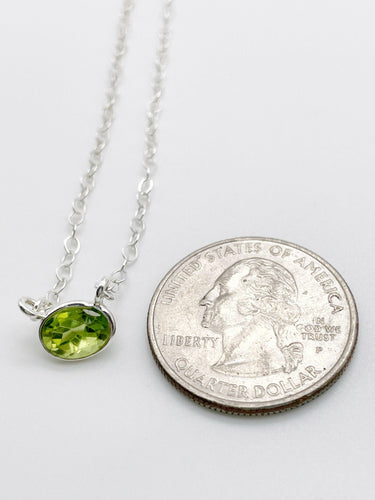 Peridot Sterling Silver Necklace.