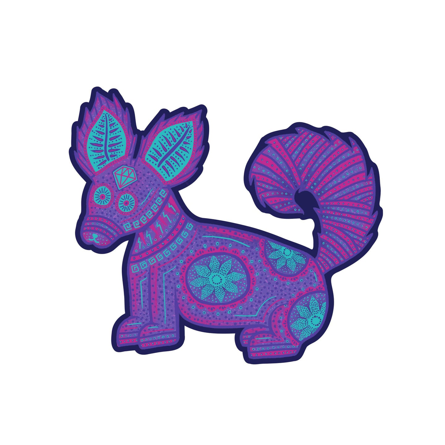 Diamond Alebrije Mexican Vinyl Sticker.