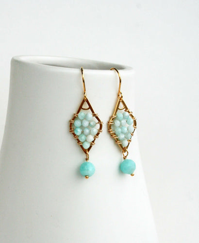 Seafoam Amazonite Earrings.