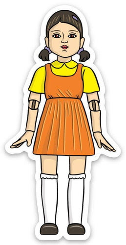 Doll Die Cut Sticker.