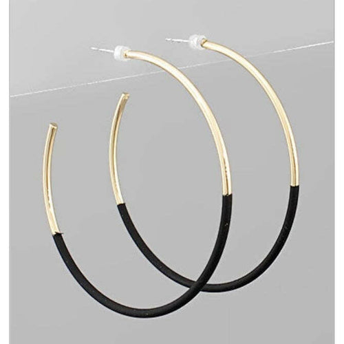Black/ Gold Skinny Hoop.