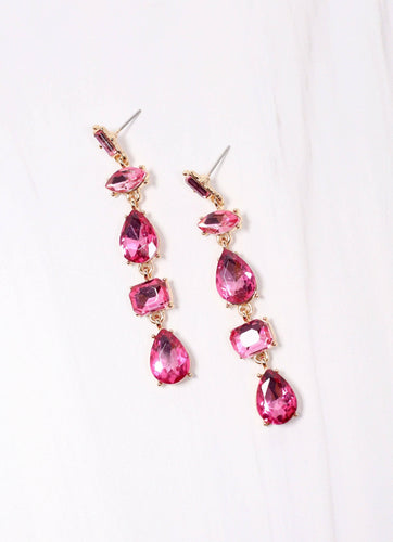 Timmins Stone Drop Earring PINK.