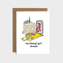 Load image into Gallery viewer, Girl Dinner Birthday Card
