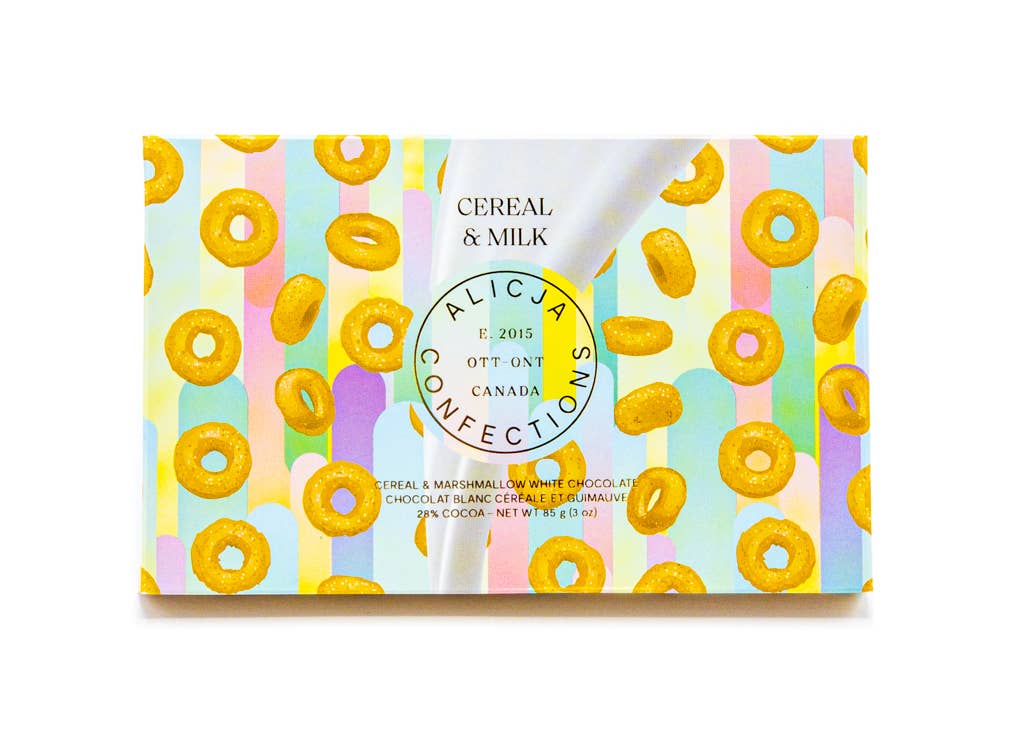 Cereal and Milk White Postcard Chocolate Bar