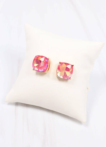 Julien Stone Stud Earring PINK OPAL.