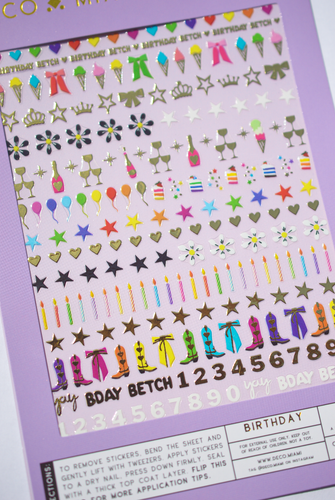 Nail Art Stickers - Birthday.