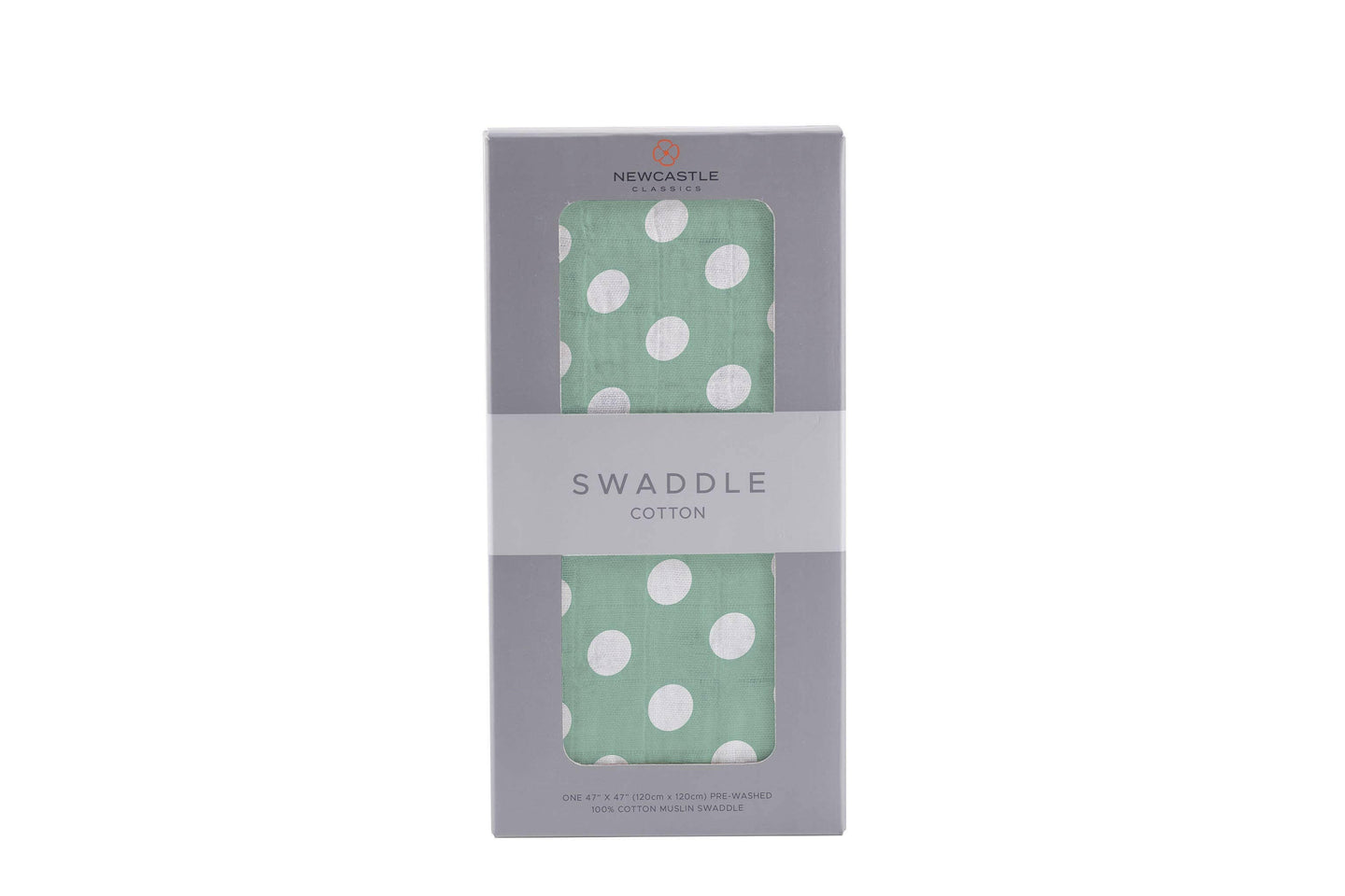 Jade Polka Dot Swaddle.