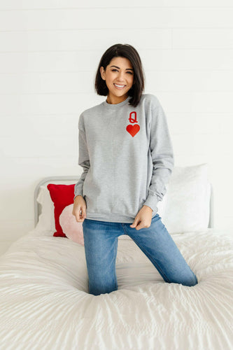 Queen Of Hearts Sweatshirt.