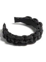 Load image into Gallery viewer, Braided Headband in Black.
