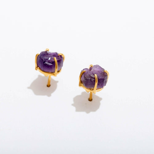 Austin Amethyst Stud Earrings.