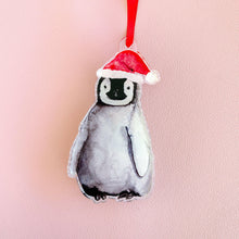 Load image into Gallery viewer, Holiday Penguin Ornament.
