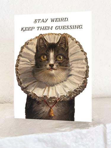 Stay Weird Kitty Card.