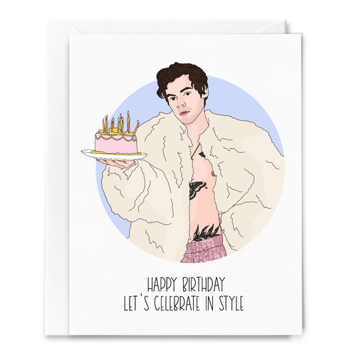 Let's Celebrate in Style, Harry Styles, Birthday Card.