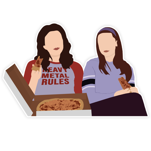 Gilmore Girls Lorelai & Rory Sticker.