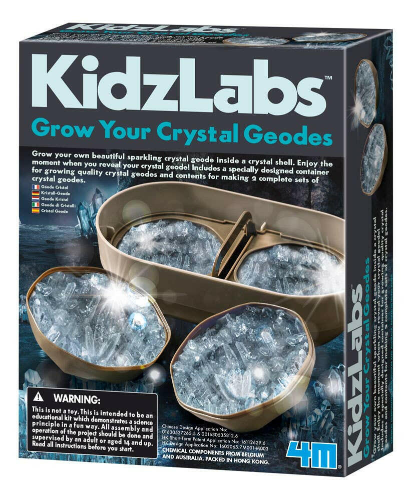 4M KidzLabs Grow Your Crystal Geodes Kit.