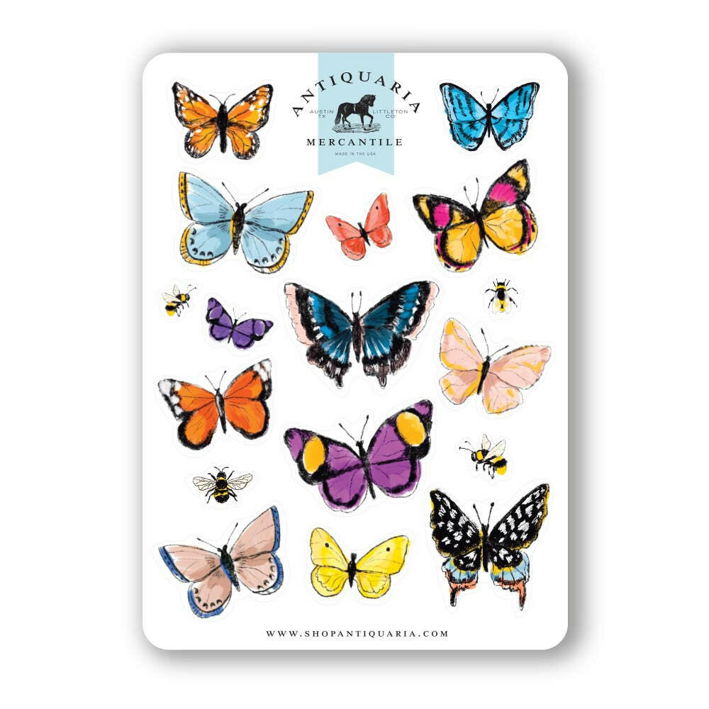 Butterflies Sticker Sheet.