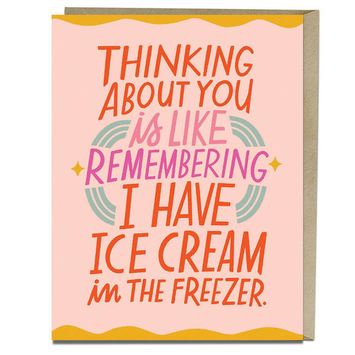 Ice Cream Freezer Love Card.