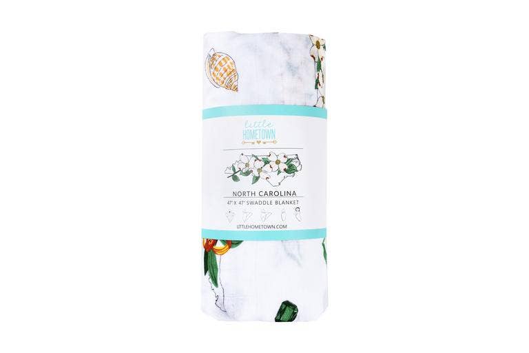 North Carolina Baby (Floral): Muslin Cotton Baby Swaddle