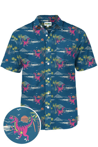 Men's Prehistoric Party Hawaiian Shirt.