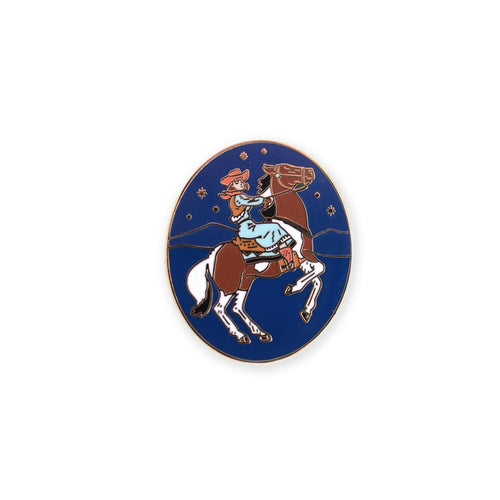 Cowgirl Enamel Pin.