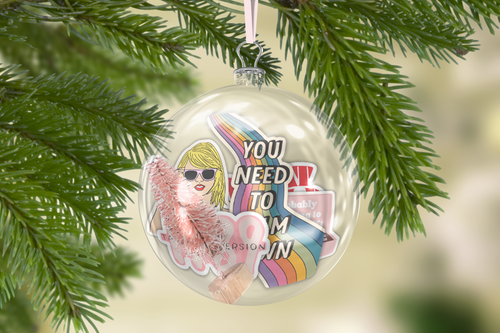 Taylor Swift Sticker Gift Ornament.