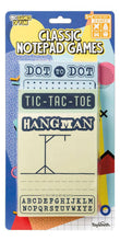 Load image into Gallery viewer, Classic Notepad Games, Hangman, Dot To Dot, Tic-Tac-Toe.
