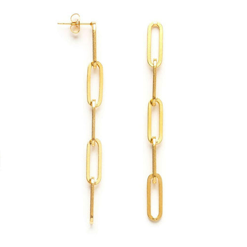 Paperclip Chain Earrings.