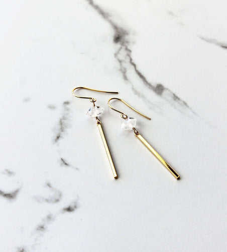 Crystal Bar Earrings.