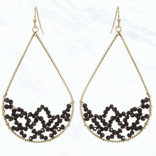 Teardrop Beaded Earrings.