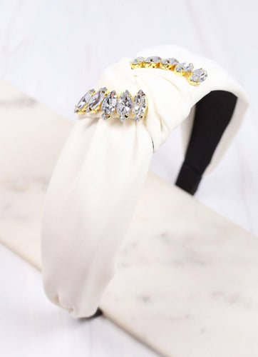 Ester Gemstone Headband WHITE.