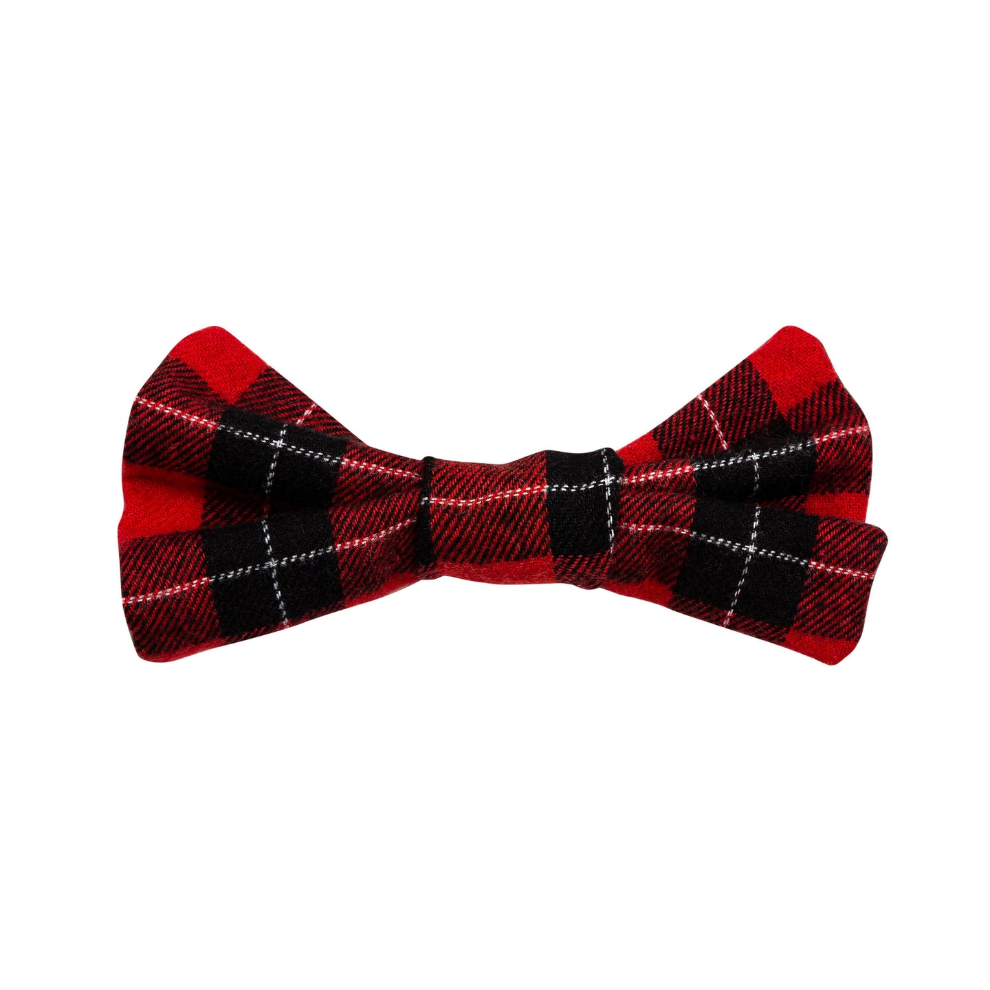 Red Plaid Holiday Dog Bowtie.