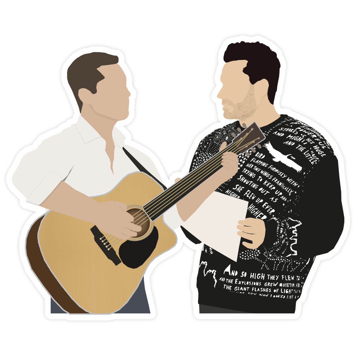 David and Patrick Schitt's Creek Sticker.