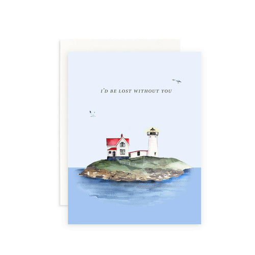 I'd Be Lost Without You Greeting Card: Single Card.