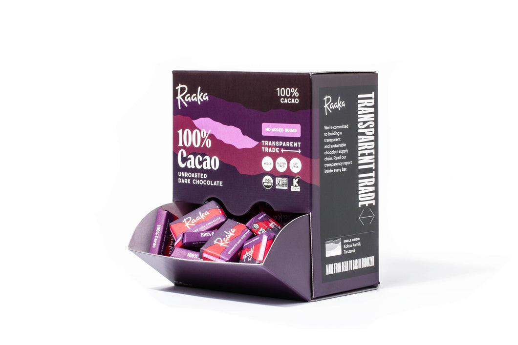 100% Cacao Mini Chocolate Bars