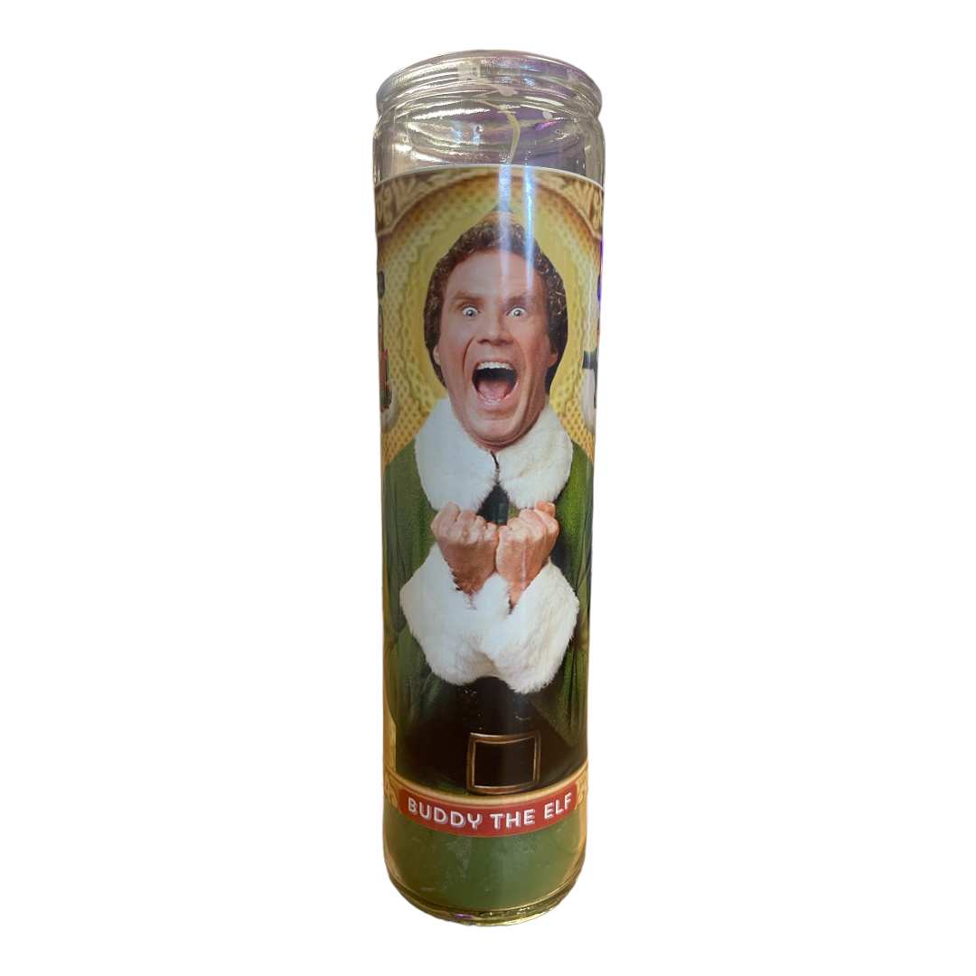 Buddy the Elf Will Ferrell Christmas Prayer Candle.