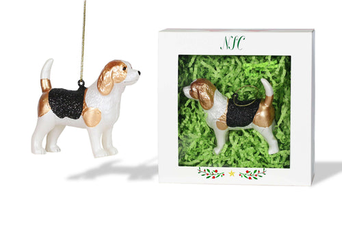 Beagle Glass Ornament.