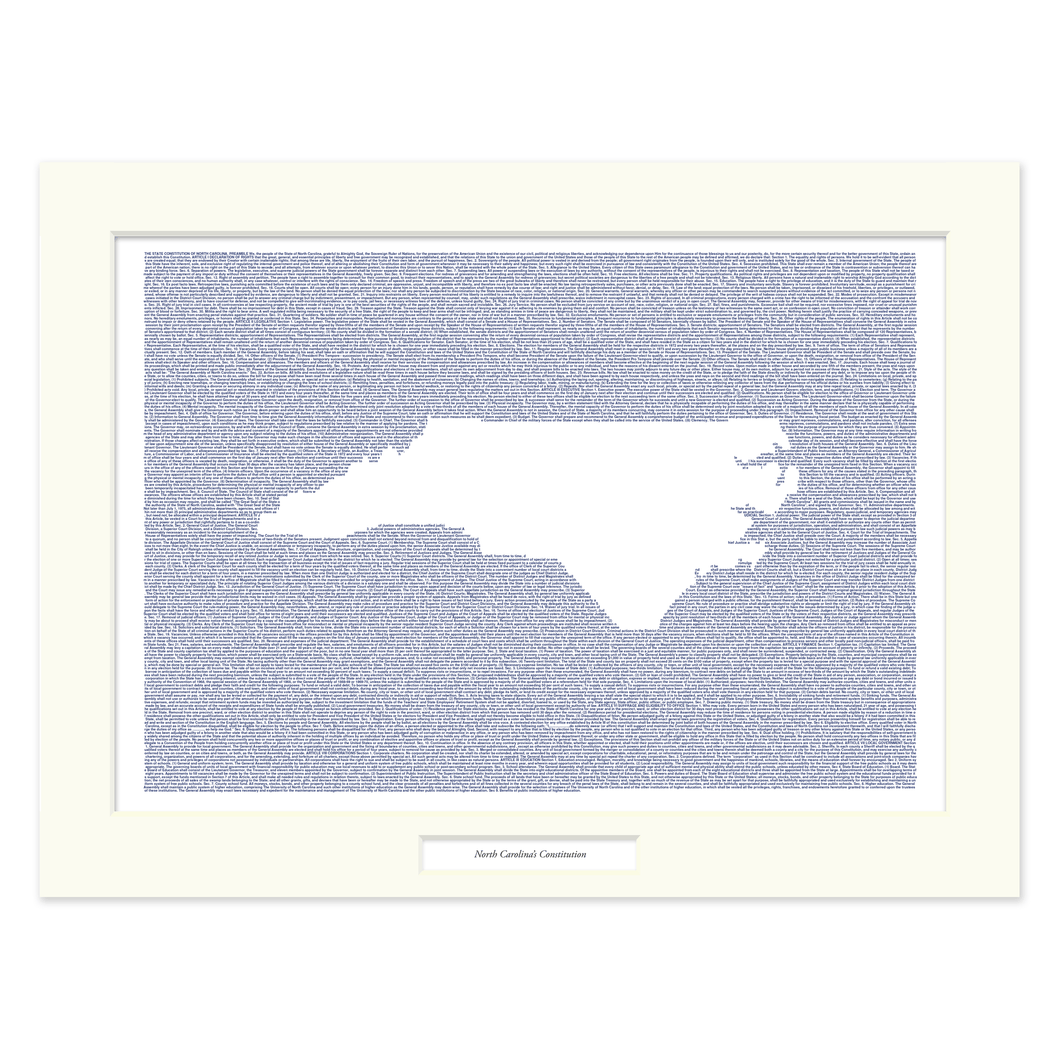 North Carolina's Constitution Matted Print