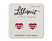 Load image into Gallery viewer, Mom Tattoo Heart Earrings
