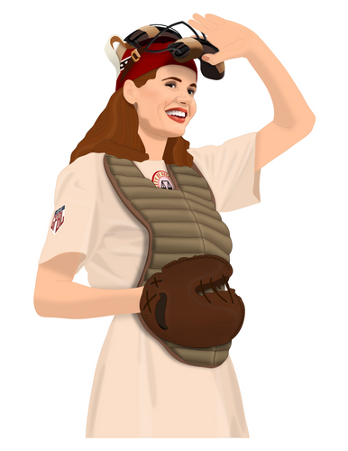 A League of Their Own Dottie Hinson Geena Davis Sticker.