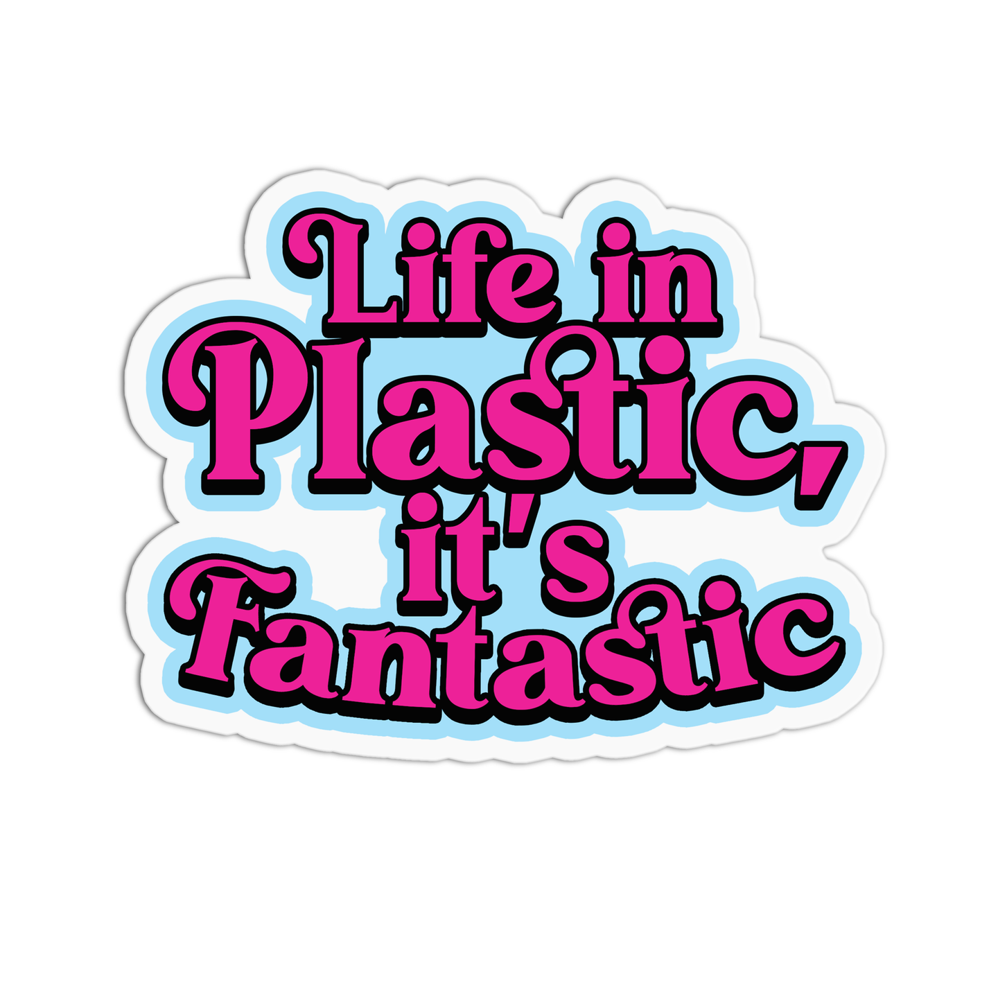 Barbie Life in Plastic Vinyl Textured Stickers.