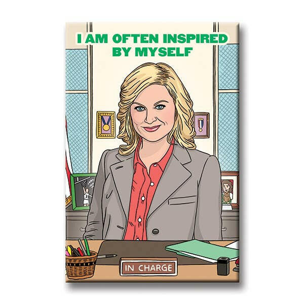Leslie Knope Inspired By Myself Magnet.