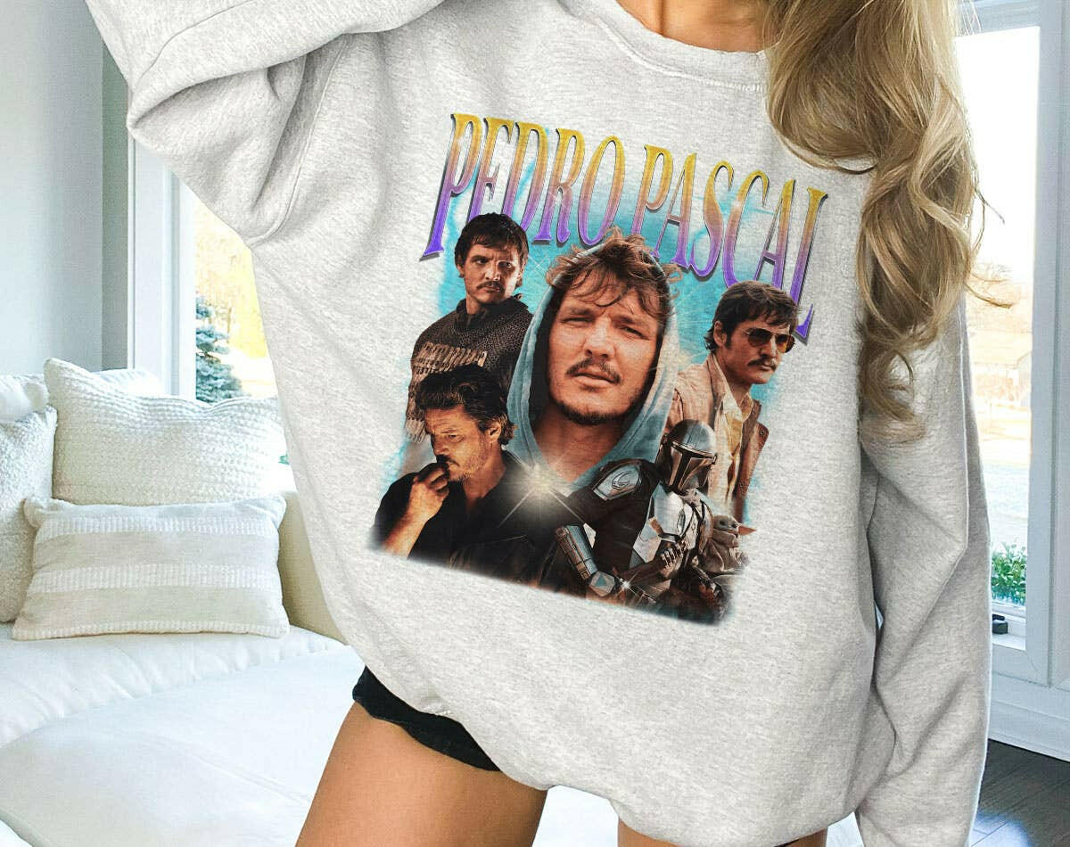 Pedro Pascal - Retro Pop Culture Sweatshirt.