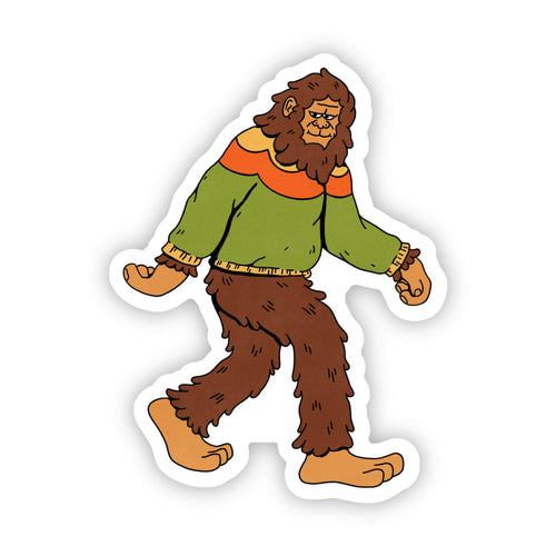 Bigfoot sweater sticker.