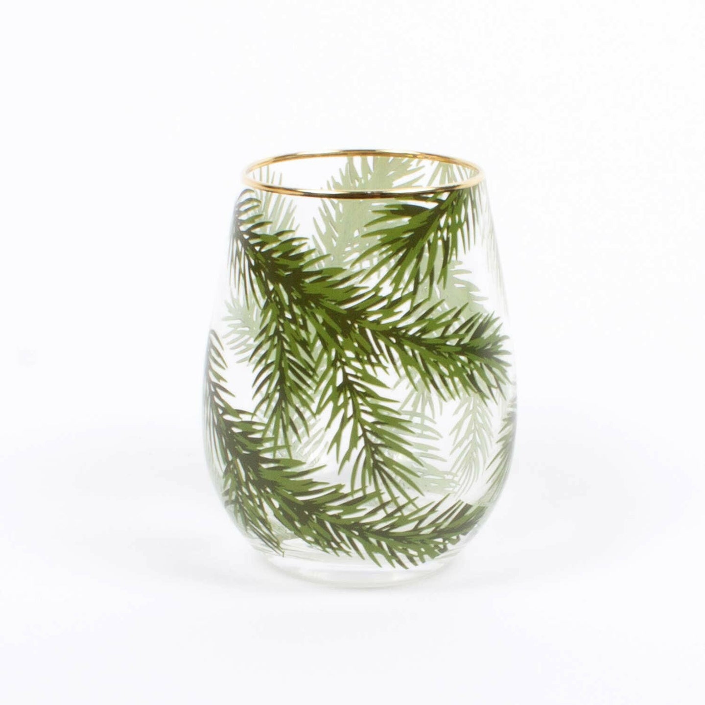 Evergreen Stemless Wine Glass.