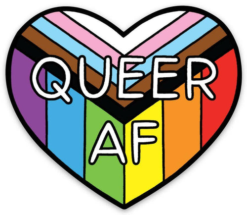 Queer AF Die Cut Sticker.