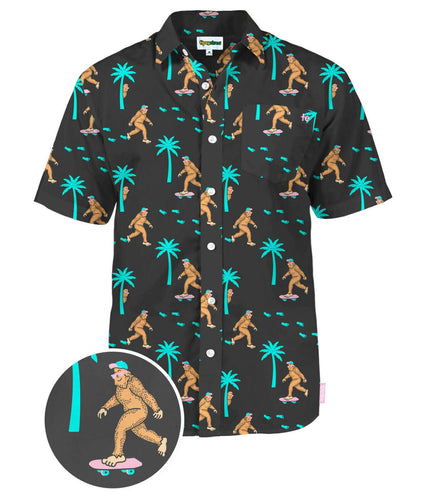 Men's Sasquatch Shredder Hawaiian Shirt.