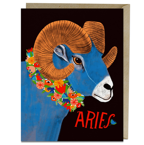 Lisa Congdon Aries Card.