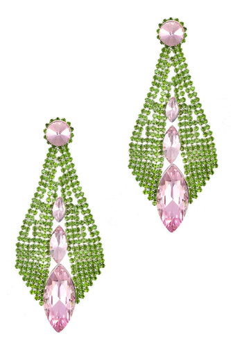 RHINESTONE ACCENT PARTY EARRING.