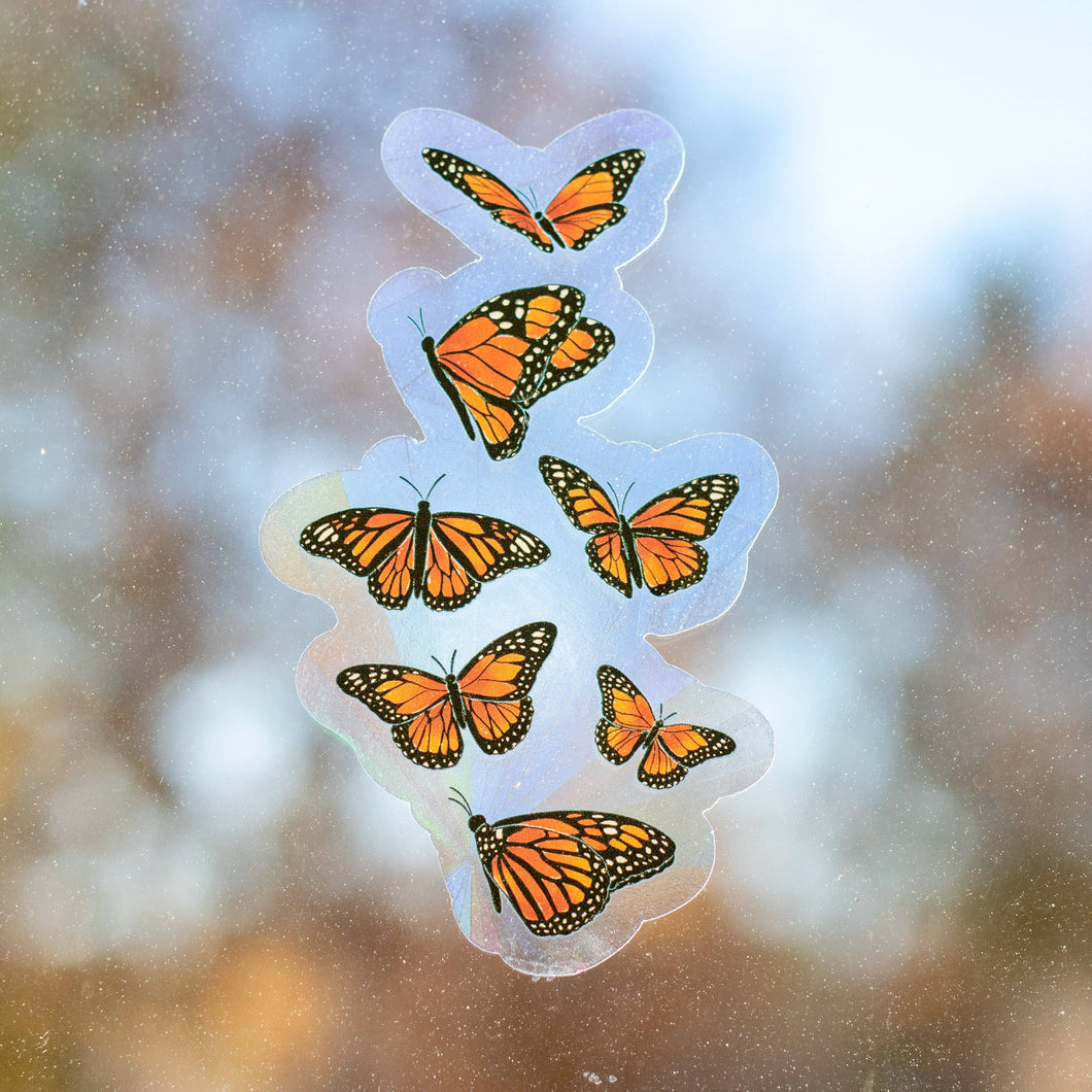 Flying Butterflies Sun Catcher Window Decal, 3x5 in.
