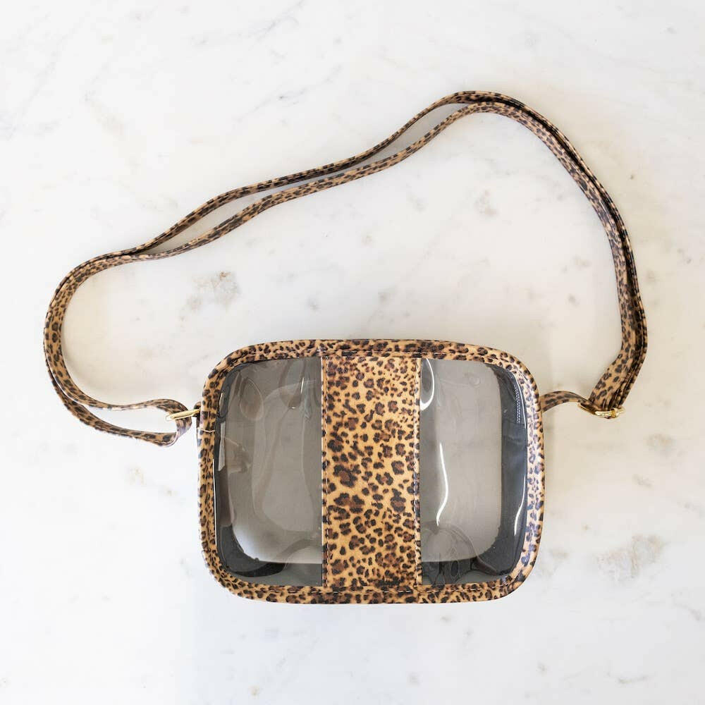 Sydney Clear Crossbody - Cheetah.